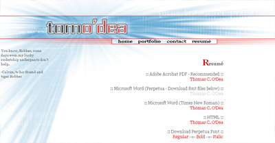 tomodea_v1 Tom O'Dea version 1